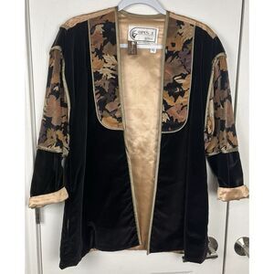 OPUS 1 by Diana Martin Velvet Vintage Kimono Boho Jacket One‎ Size Fits All